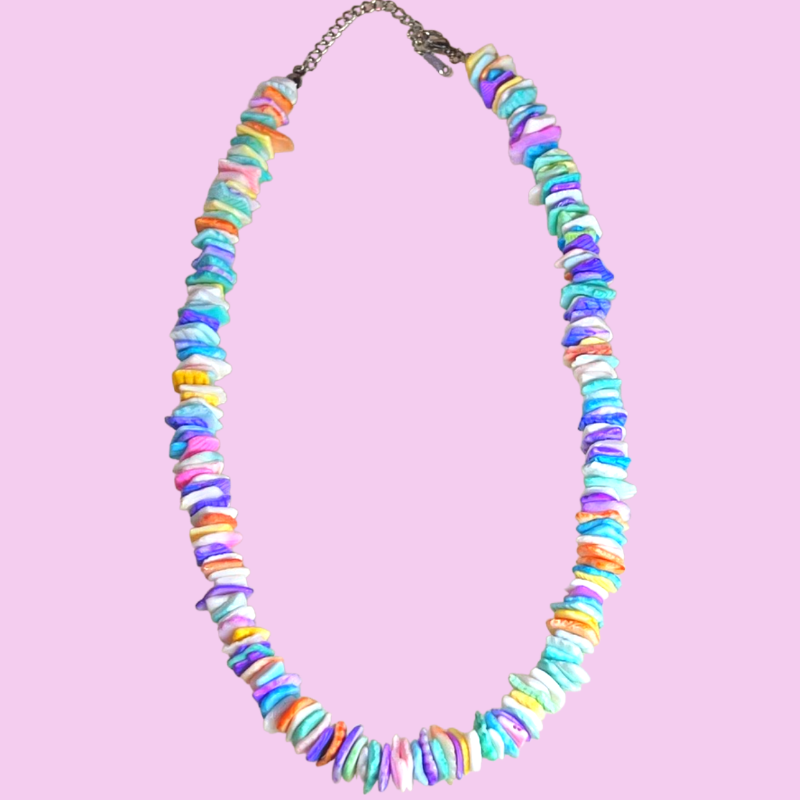 Colorful Conch Summer Beach Sweet Chic Necklace