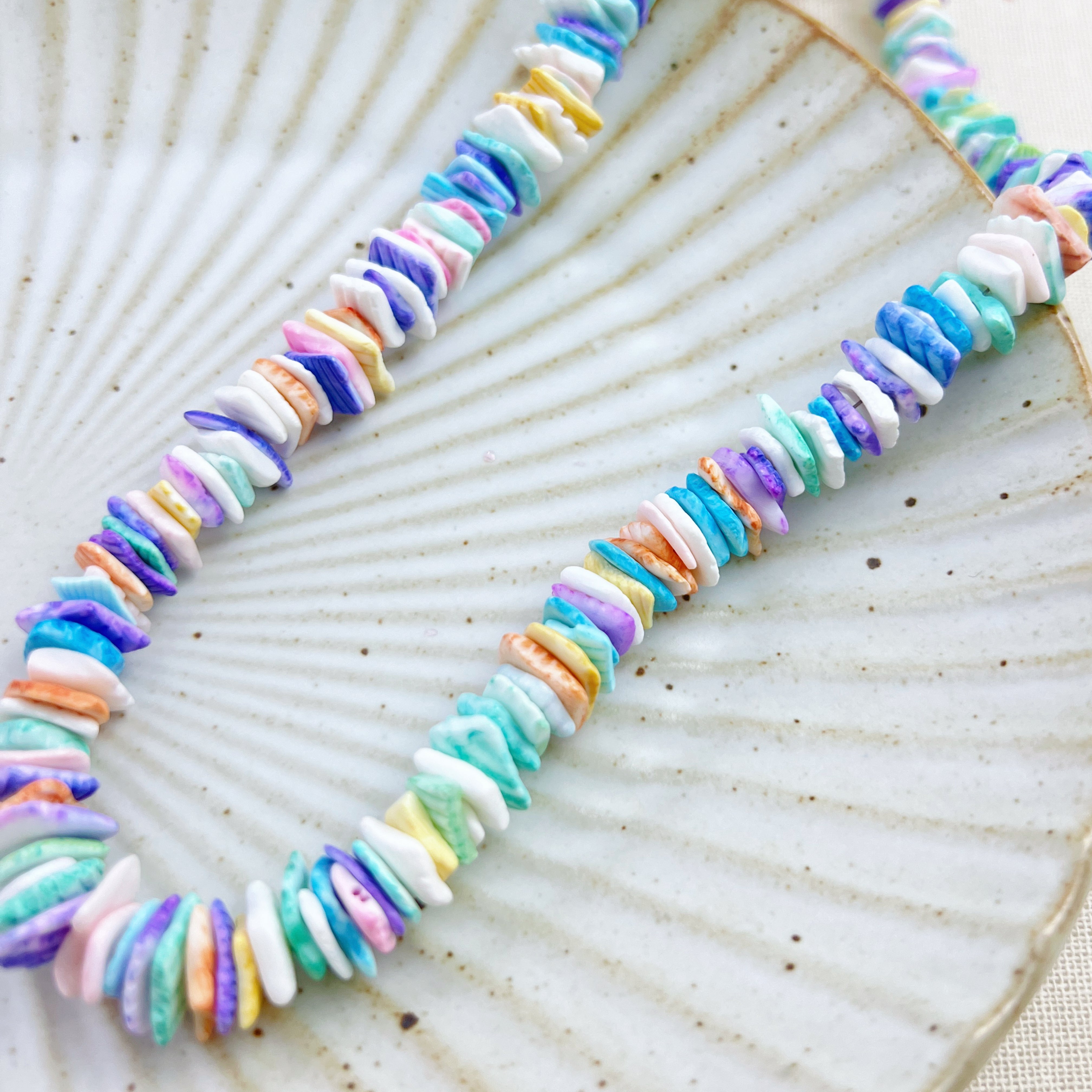 Colorful Conch Summer Beach Sweet Chic Necklace