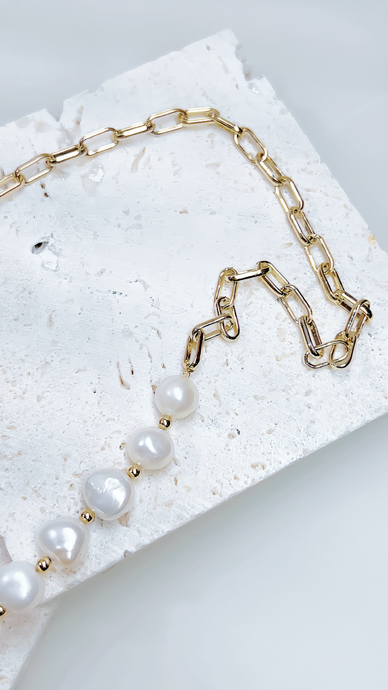 Freshwater Baroque Pearl Sunshine Chain Necklace