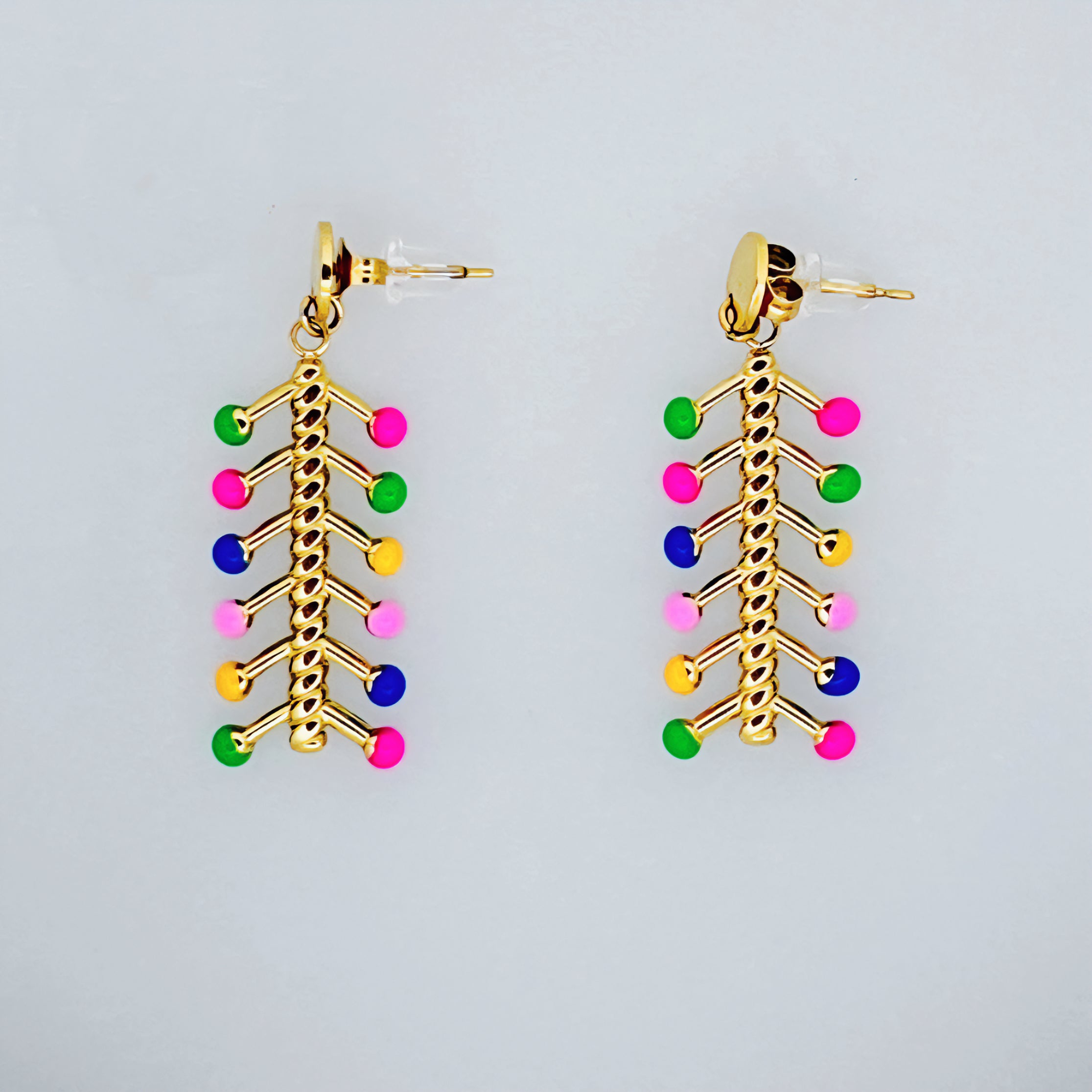 European Style Vintage Muti-color Graphic Drop Earrings