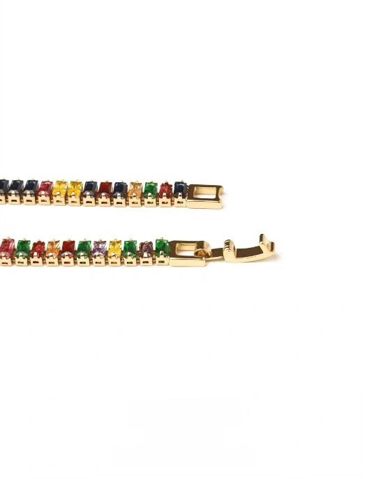 European Style Simple Muti-Color Zircon Bracelet